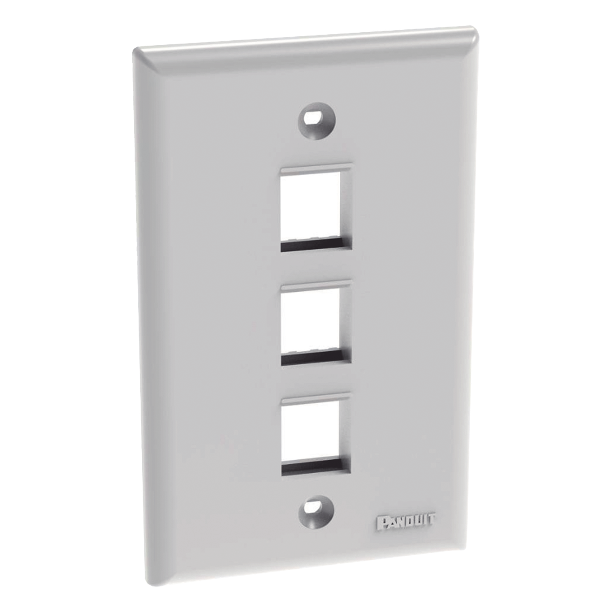 Placa de Pared Vertical / 3 Puertos Keystone / ABS / 69.8 x 114.3 mm / 2.75 x 4.5 pulg. / Blanco — PANDUIT · SKU NK3FNWH