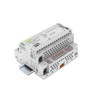 Controlador Compacto PLC / 8DI 4DO 2AI 2NI / Cortex A7 650 MHz / 512 MB RAM / 2x Ethernet / CODESYS V3.5 / Node-RED / Python / C++ / Docker / IEC 61131-3 / Real-time Linux — WAGO · SKU 751-9301