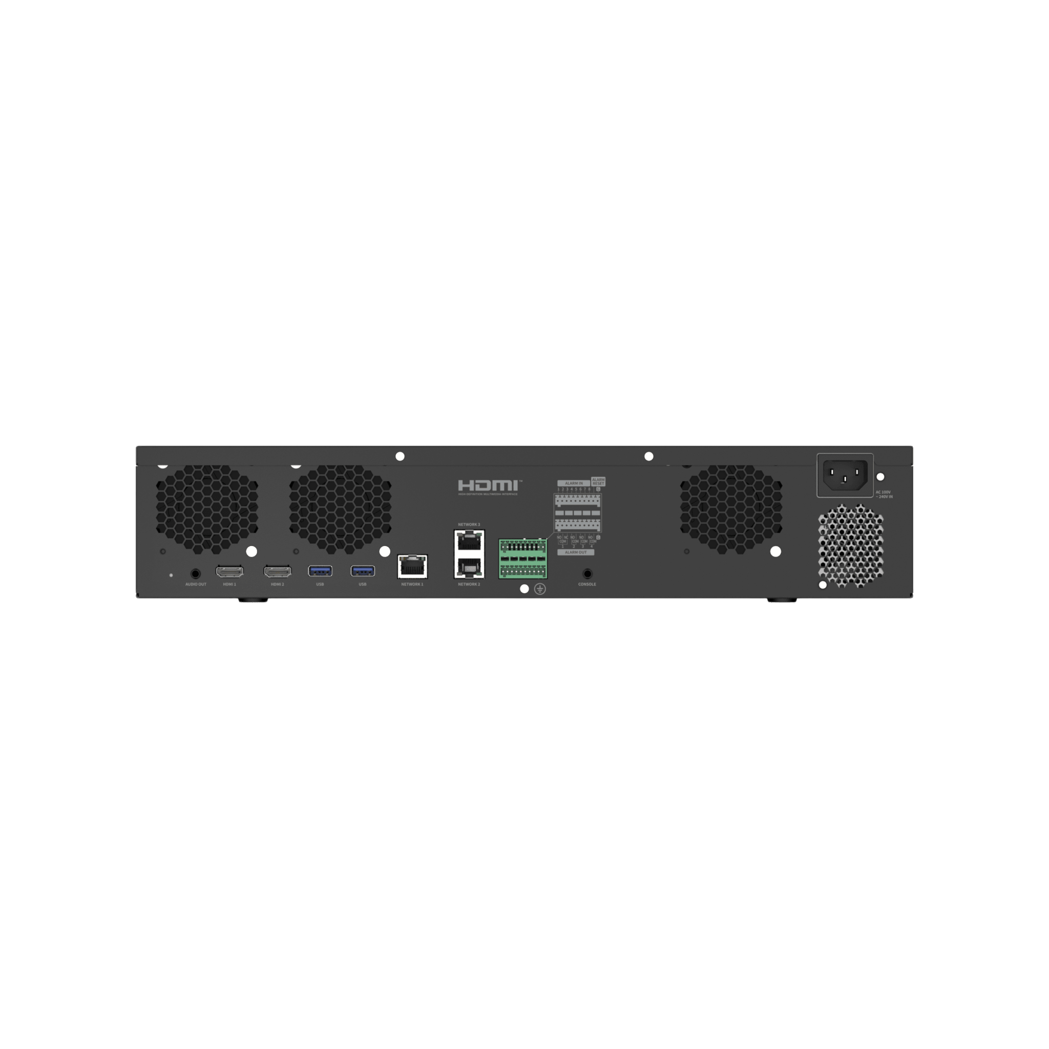 NVR de 64 canales / 8K / Hasta 8 Discos Duros / H.265 & Wisestream / Wisenet P2P 