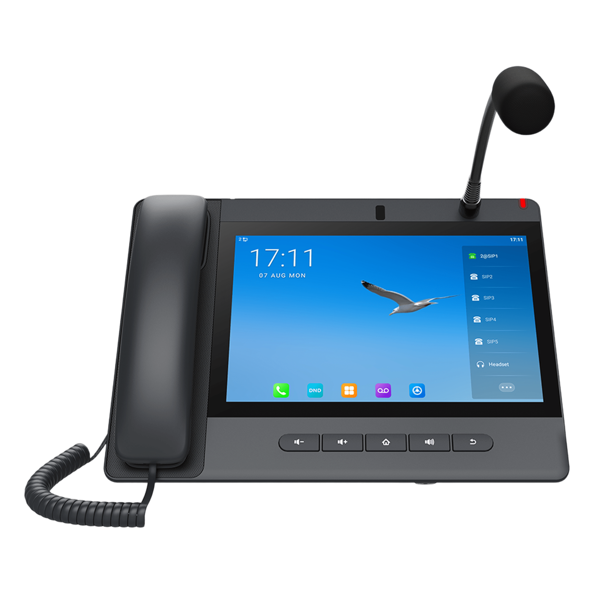 Teléfono IP Android 9.0 Empresarial para voceo 20 líneas SIP, pantalla táctil, Wi-Fi y Bluetooth, PoE, Voceo/ Musica por Multicast, puertos Gigabit, soporta recepción de video. — FANVIL · SKU A320I