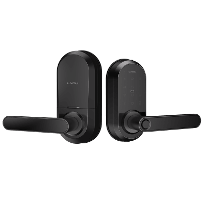 Cerradura Inteligente Wi-Fi / Escáner de Huella Digital / Teclado Táctil / Compatible con App / 8 Baterías AA / Puerta Interior y Exterior / Función Normalmente Abierto / FCC Clase B — LNDU · SKU T225