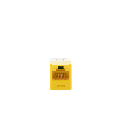 Conector Jack RJ45 Estilo TG, Mini-Com, Categoría 6, de 8 Posiciones y 8 Cables, Color Amarillo