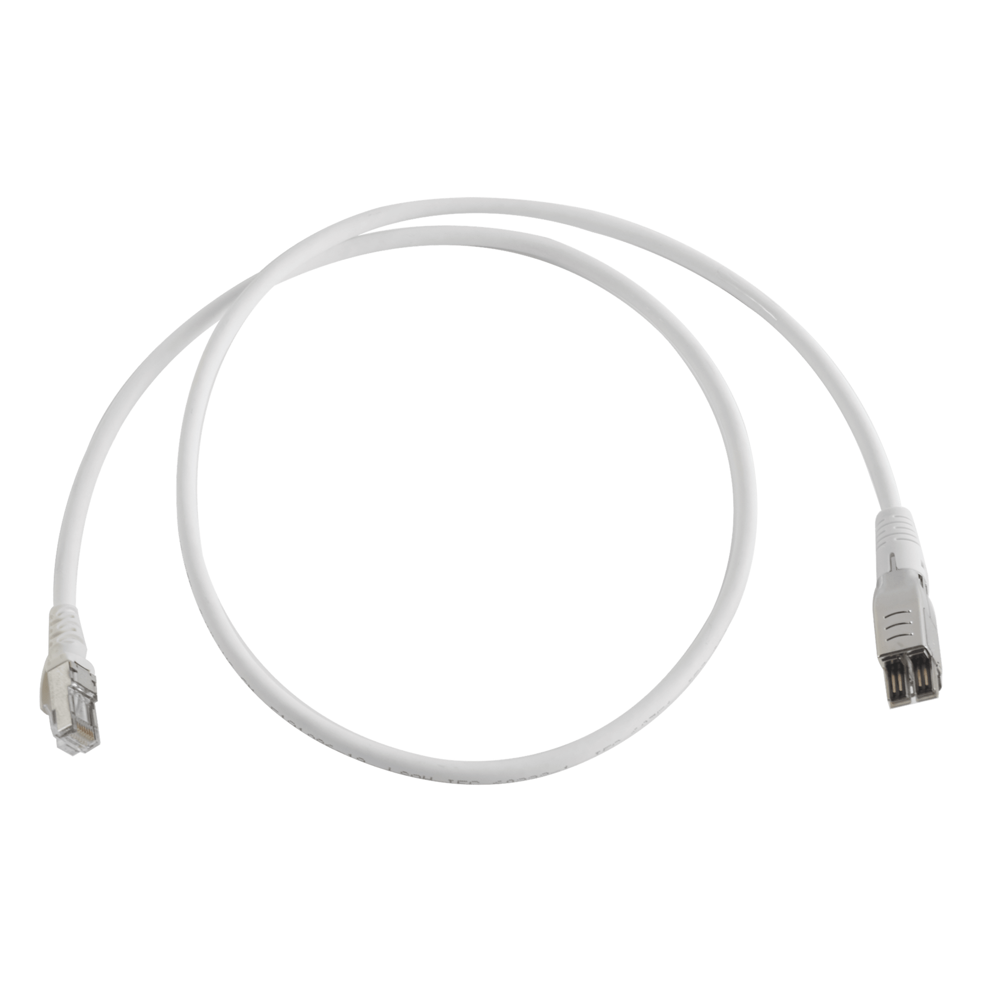 Patch Cord TERA Cat6A 1/10G Ethernet, de 4 Pares y Conector Modular, LS0H, Color Marfil, 1 Metro (3.28 Pies) — SIEMON · SKU T4A-S01M-B02L