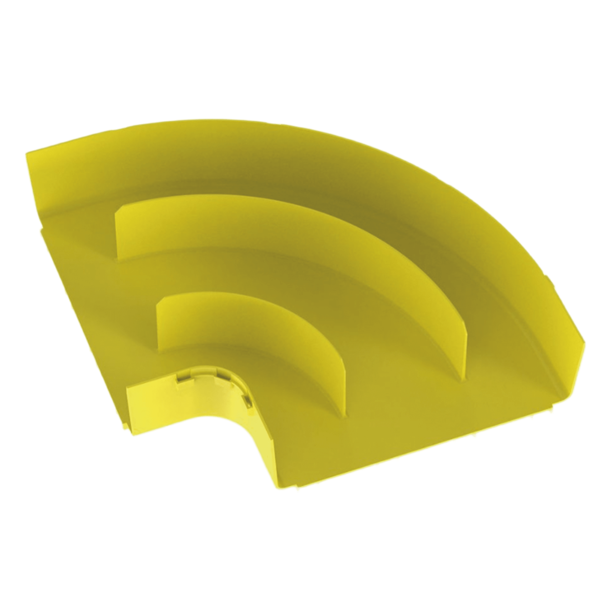 Ángulo Recto a 90º Horizontal, Para Canaletas FiberRunner™ 12X4, Color Amarillo — PANDUIT · SKU FRRA12X4LYL