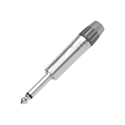 Conector 1/4 | Mono | Carcasa Cromada Perla | Contacto Niquelado | cable OD 4-7 mm — SEETRONIC · SKU MP2X