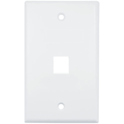 Placa de Pared (Face Plate) / 1 Puerto / Color Blanco / Caja con 20 Piezas / ABS — HIKVISION · SKU DS-1FPA1-A