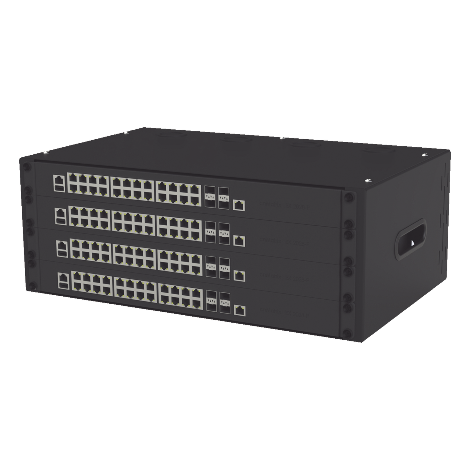 Gabinete para Montaje en Pared liviano, 4 Unidades de rack, Profundidad máxima de trabajo 250 mm, Se envía el Gabinete Armado.