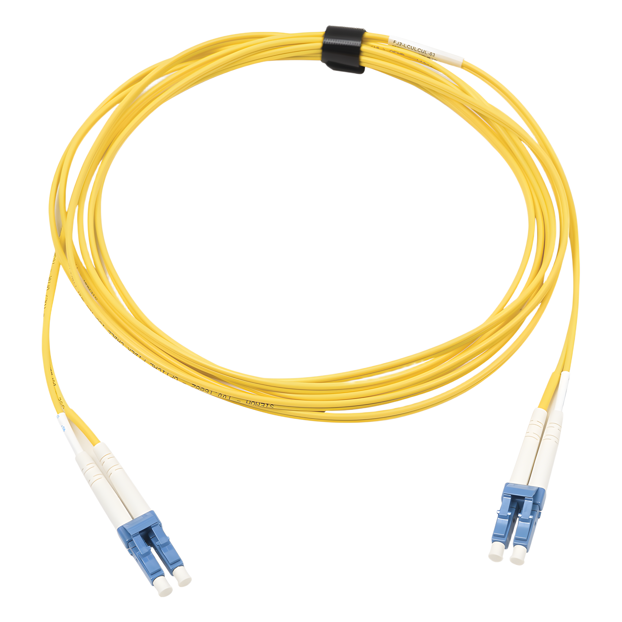 Jumper de Fibra Óptica Monomodo (OS2), XGLO, Riser, LC/UPC-LC/UPC Duplex, OFNR, Color Amarillo, 3 Metros (9.84 Pies) — SIEMON · SKU FJ2-LCULCUL-03