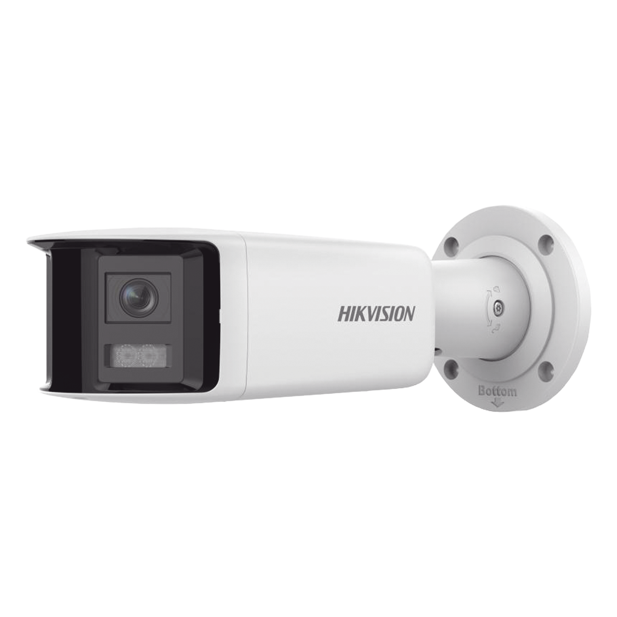 [FlexVu] [PROTECCIÓN ACTIVA] Bala IP 4 Megapixel / 2 Lentes de Lente 2.8 mm (Imagen Panorámica 180°) / 40 mts IR / Exterior IP67 / Luz Intermitente y Alerta de Audio / Audio Bidireccional / ACUSENSE / WDR 120 dB / Micro SD — HIKVISION · SKU DS-2CD2T46G2P-ISU/SL(C)
