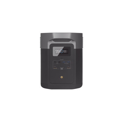 EcoFlow DELTA 2 MAX | Estación de Energía Portátil 2048Wh Litio LFP / 6 AC 2400 W (Max. 3400W) / 2 USB-C 100W / Capacidad para Aumentar Respaldo / Soporta Cargador de Coche 10A a 12.6V / Conectividad WiFi y Bluetooth (App) / Carga Sol