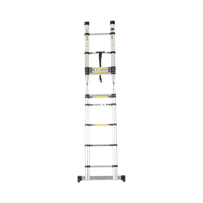 Escalera Telescópica de Aluminio Tipo Tijera de 1.9 + 1.9 Metros de Altura