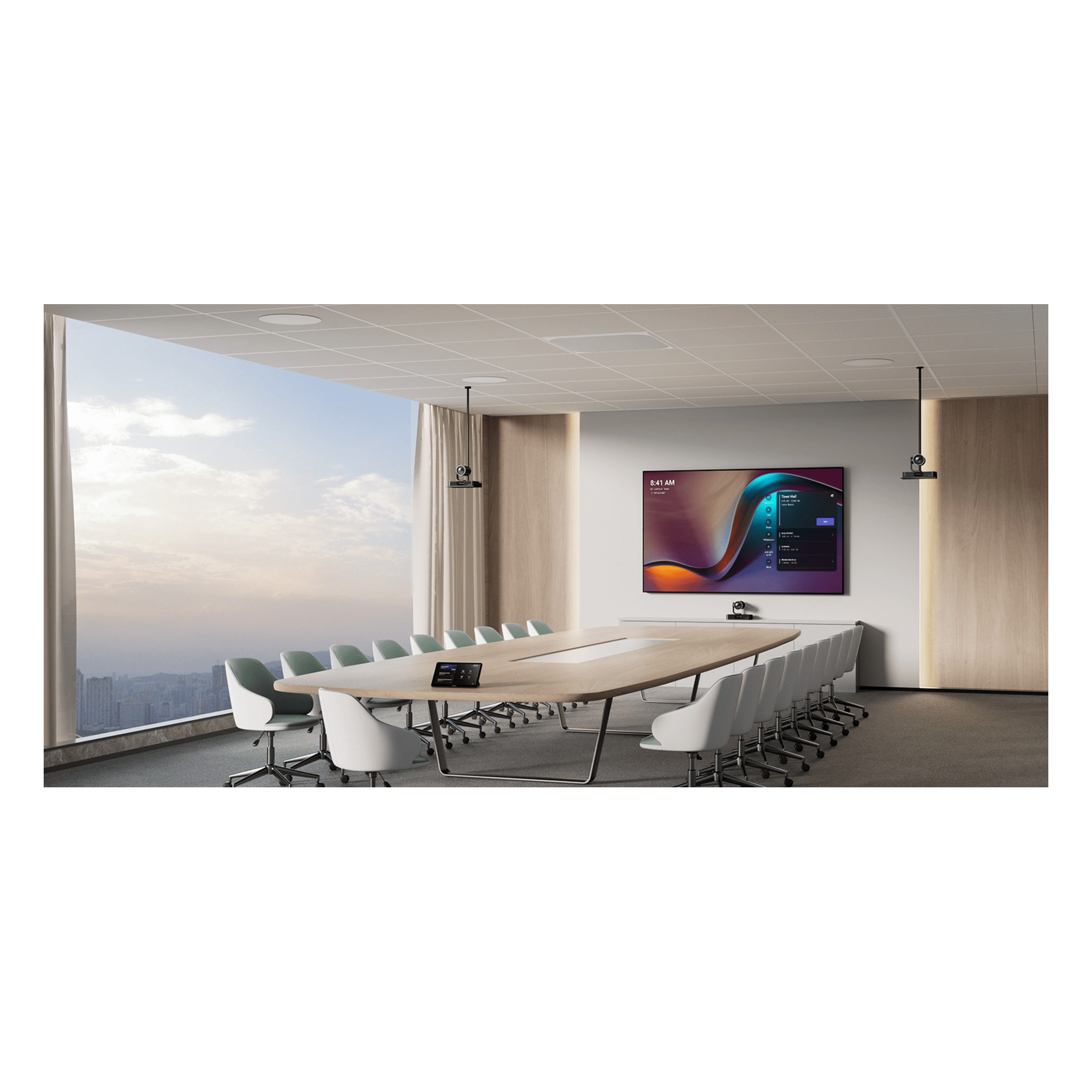 Sistema de Videoconferencia / Intel Ultra5 125H con NPU / Triple Cámara 20x Zoom Óptico / 9 Cámaras Multicámara / Compartición 4K/60fps / Panel Táctil 11.6' Full HD