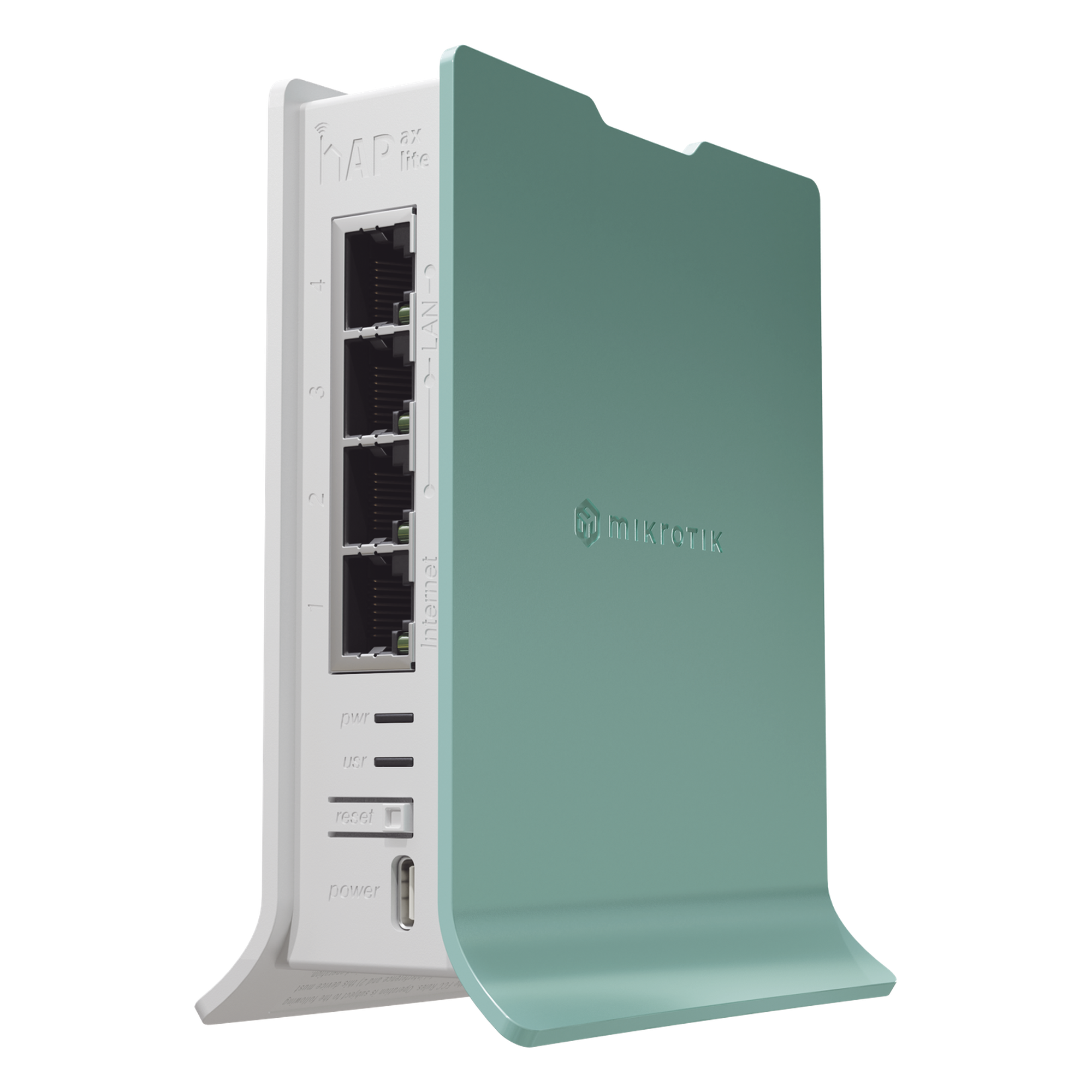(hAP ax lite) Router WiFi 2.4 Gen6 802.11b/g/n/ax 160mW de potencia, 4 puertos Gigabit