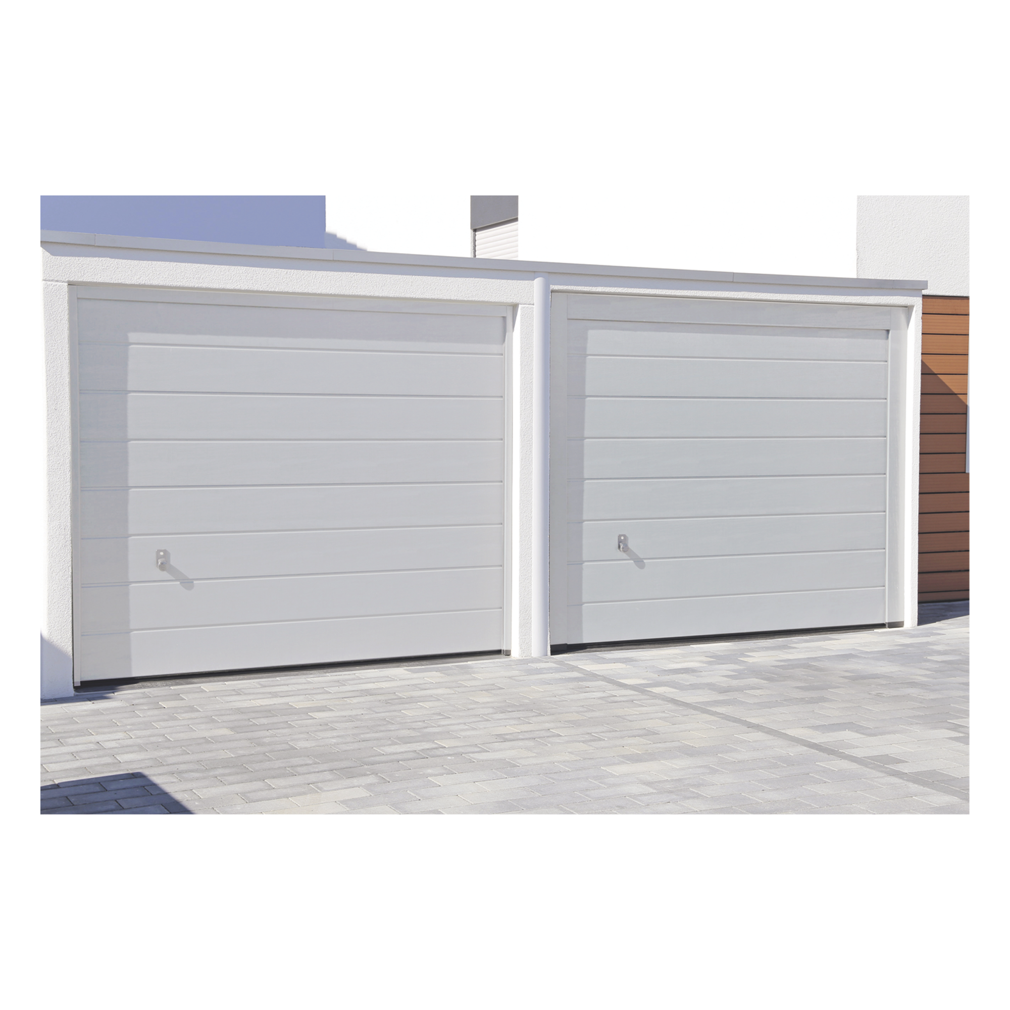 Puerta de Garage de Alta Calidad / Linea Central / Color Blanco 10X8 pies, AISLADA, Estilo Americana. — ACCESSPRO · SKU GARAGE-108