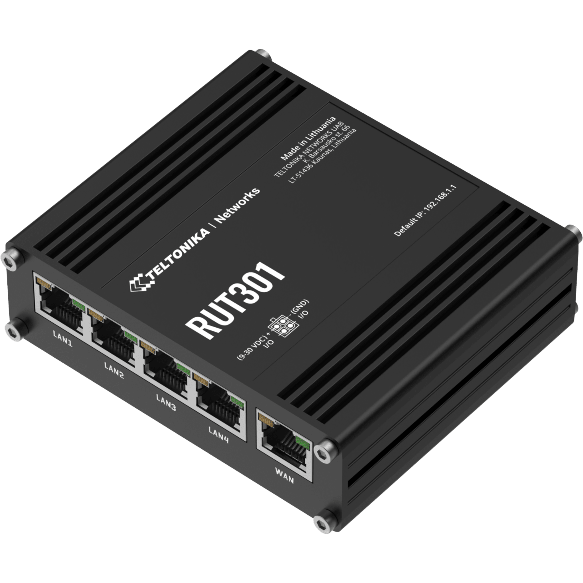 Router Industrial con 5 Puertos Ethernet / RutOS Seguro y Avanzado / Firewall y VPN Integrados / I/O Digital / Administración Remota RMS