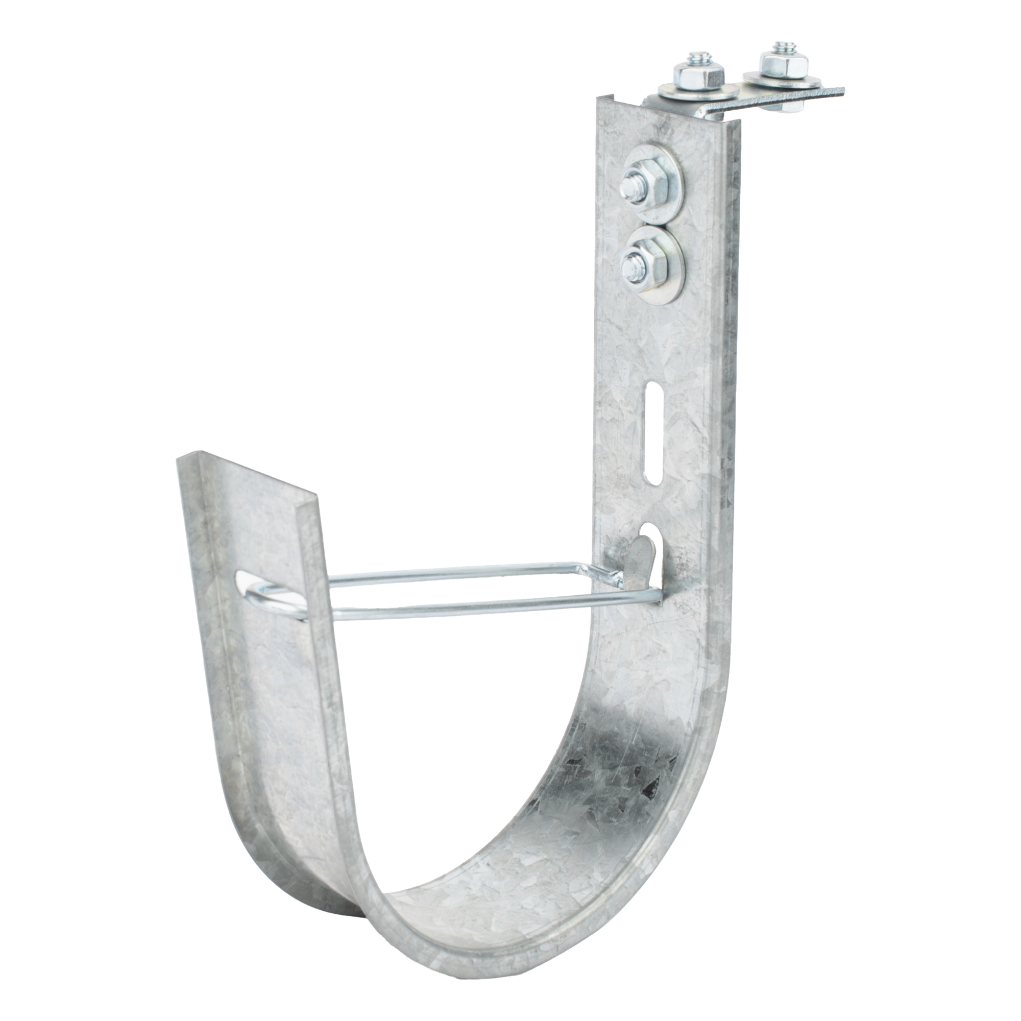 Soporte (Gancho) tipo J-Hook, hasta 115 cables Cat6, ideal para soportar cableado en los espacios de manipulación al aire, Para instalación en interior — CHAROFIL · SKU CH-J100-EZ