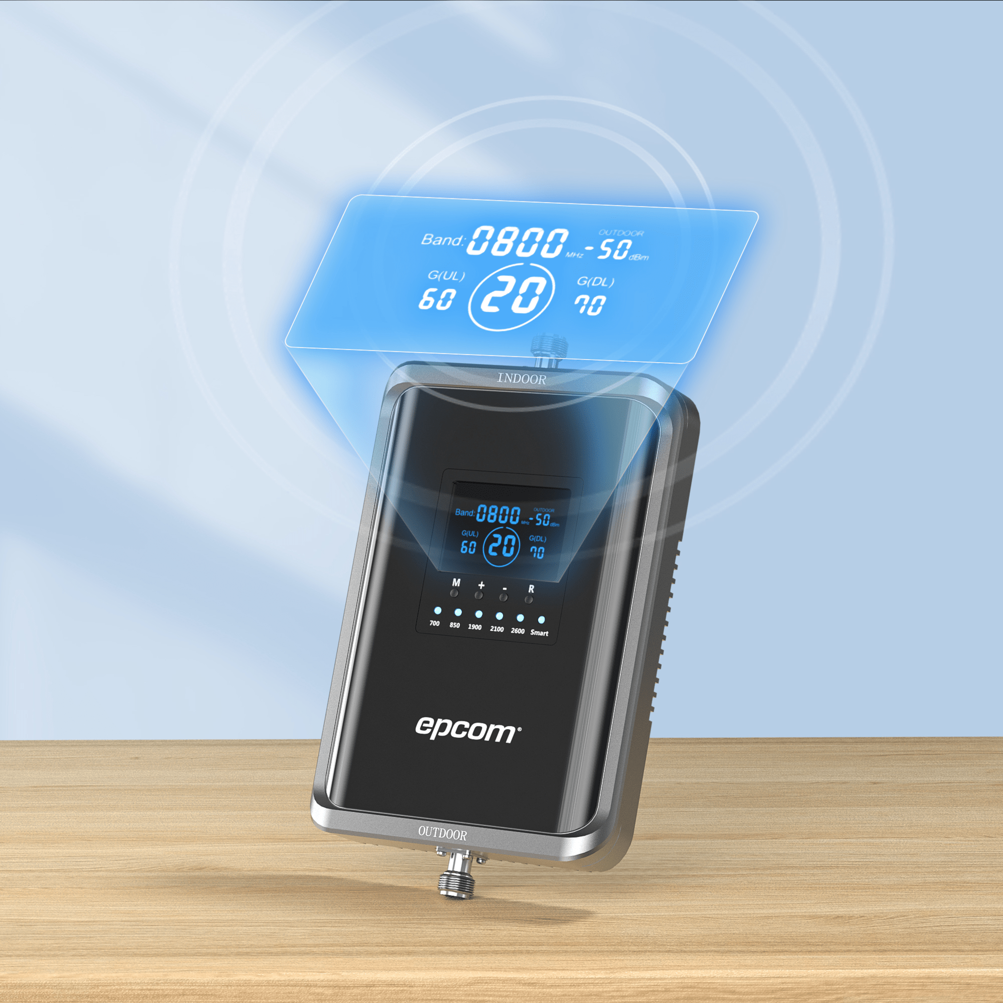 Amplificador de Señal Celular 5G / Mejora las llamadas convencionales y VoLTE / Soporta los datos de las tecnologías 2G, 3G, 4G y 5G de TELCEL, AT&T, MOVISTAR y OMV de Altán / Cubre hasta 1000 m².