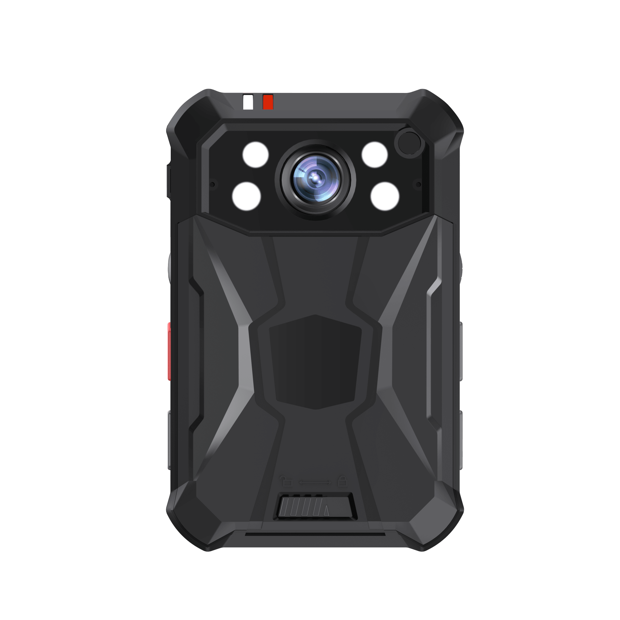 Body Camera Portátil / Grabación a 2K / Pantalla 2.4" LCD / IP68 / H.265 / 64GB de Almacenamiento / GPS / WIFI / 3G y 4G / Fotos de Hasta 40 Megapixel / Micrófono Integrado