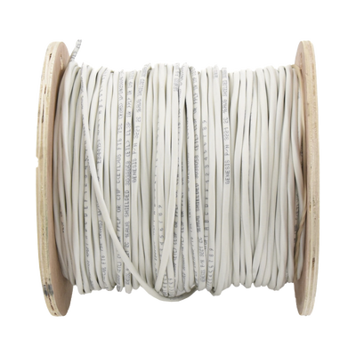 Carrete de 152 Metros (500 Pies) de Cable / 2 x 16 AWG / Blindado / Plenum / Color Blanco / Para Aplicaciones de Audio, Seguridad y Control