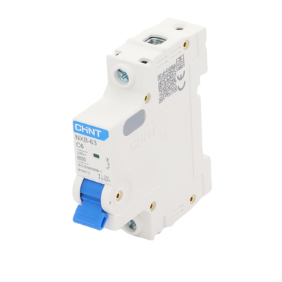 Pastilla para Riel Din, 1 Polo, 6 Amp, Vca:110/415v, 6kA, Catálogo: NXB631PC6.