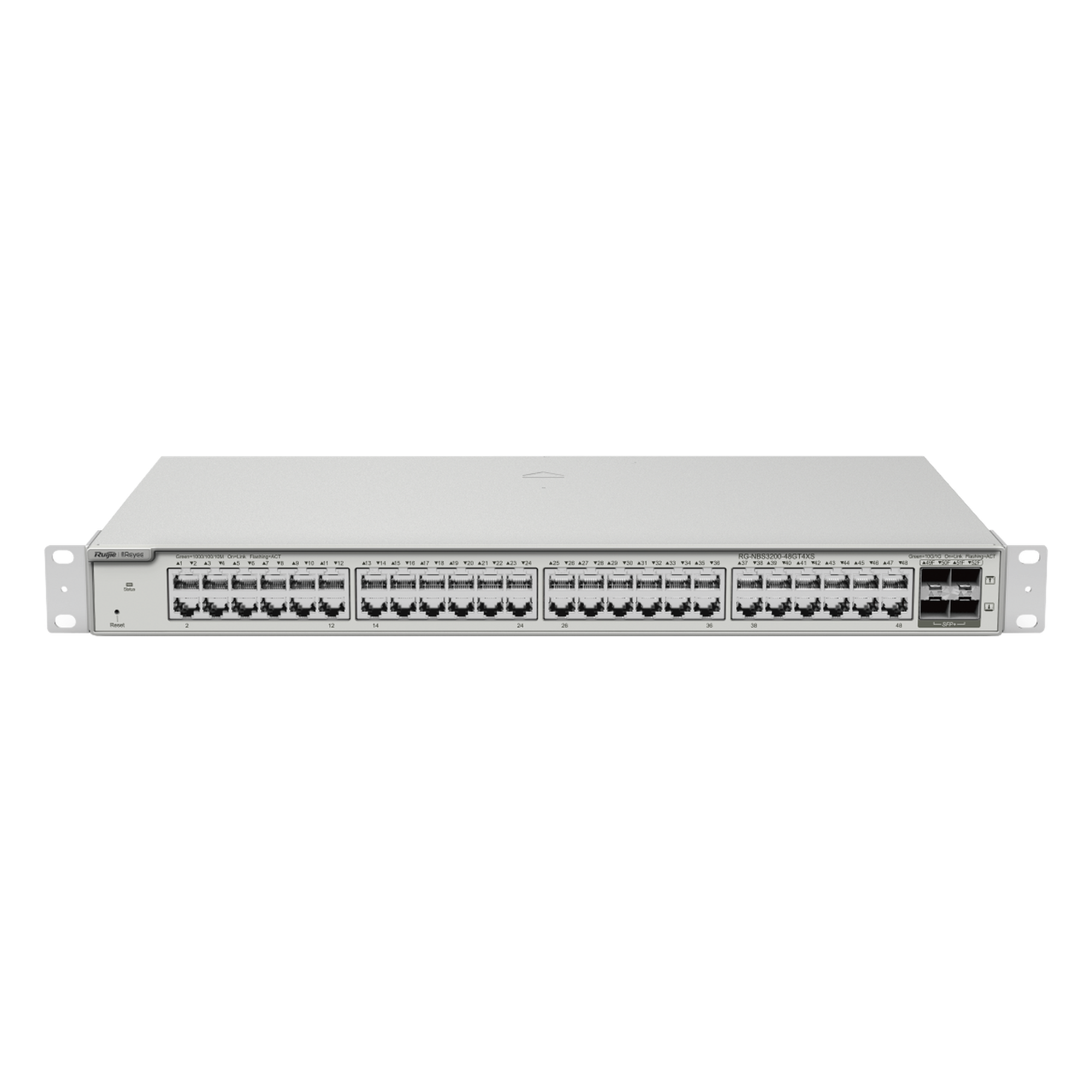 Switch Administrable Capa 2+ Plus, con 48 puertos Gigabit + 4 SFP+ para fibra 10Gb, gestión gratuita desde la nube — RUIJIE · SKU RG-NBS3200-48GT4XS