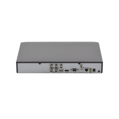 DVR 4 Canales TurboHD + 2 Canales IP / 5 Megapixel Lite- 3K Lite / Acusense (Evista falsas alarmas) / Audio por Coaxitron / Bahía de Disco Duro / Salida de Video en Full HD