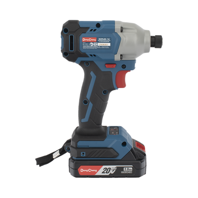 Atornillador de Impacto Inalámbrico 20V / Motor Brushless / Portabrocas Hexagonal 1/4 in / 90-180 Nm Torque / Batería 2.0Ah con Maletín