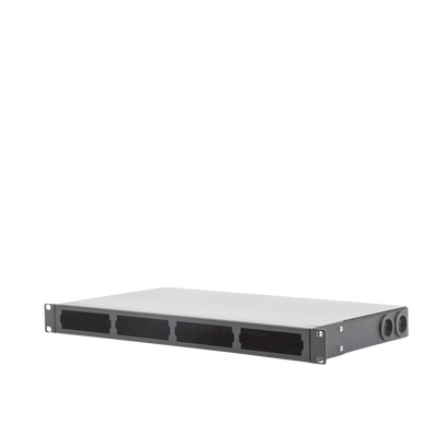 Distribuidor de Fibra Óptica Vacío 19 Pulgadas, Acepta 4 Placas Acopladoras de Linkedpro, Hasta 24 Fibras, 1UR, Incluye Charola de Empalme