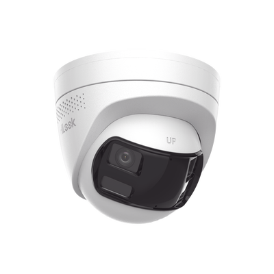 [Dual Light] Turret IP 6 Megapixel / Imagen Panorámica 180°/ PoE / Micrófono y Bocina Integrado / Exterior IP67 / Audio Bidireccional / Alarma Visual y Auditiva Integrada / Smart Supplement Light / Micro SD 512 GB