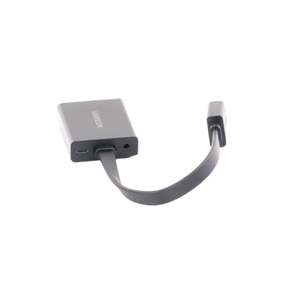 Adaptador HDMI a VGA / Resolución 1080P / Audio 3.5mm / Con Puerto Micro USB para Alimentación / Plug & Play / No Requiere Controlador / ABS / Flexible y Duradero