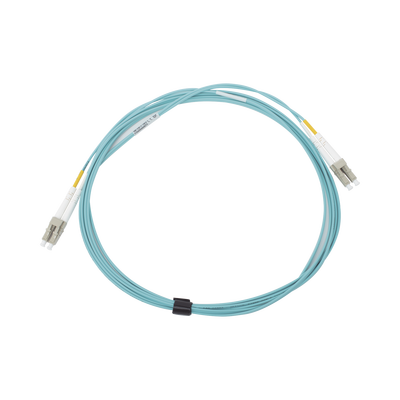 Jumper de Fibra Óptica Multimodo 50/125 XGLO OM3, LC-LC Duplex, OFNR, Color Aqua, 3 Metros (9.84 Pies)
