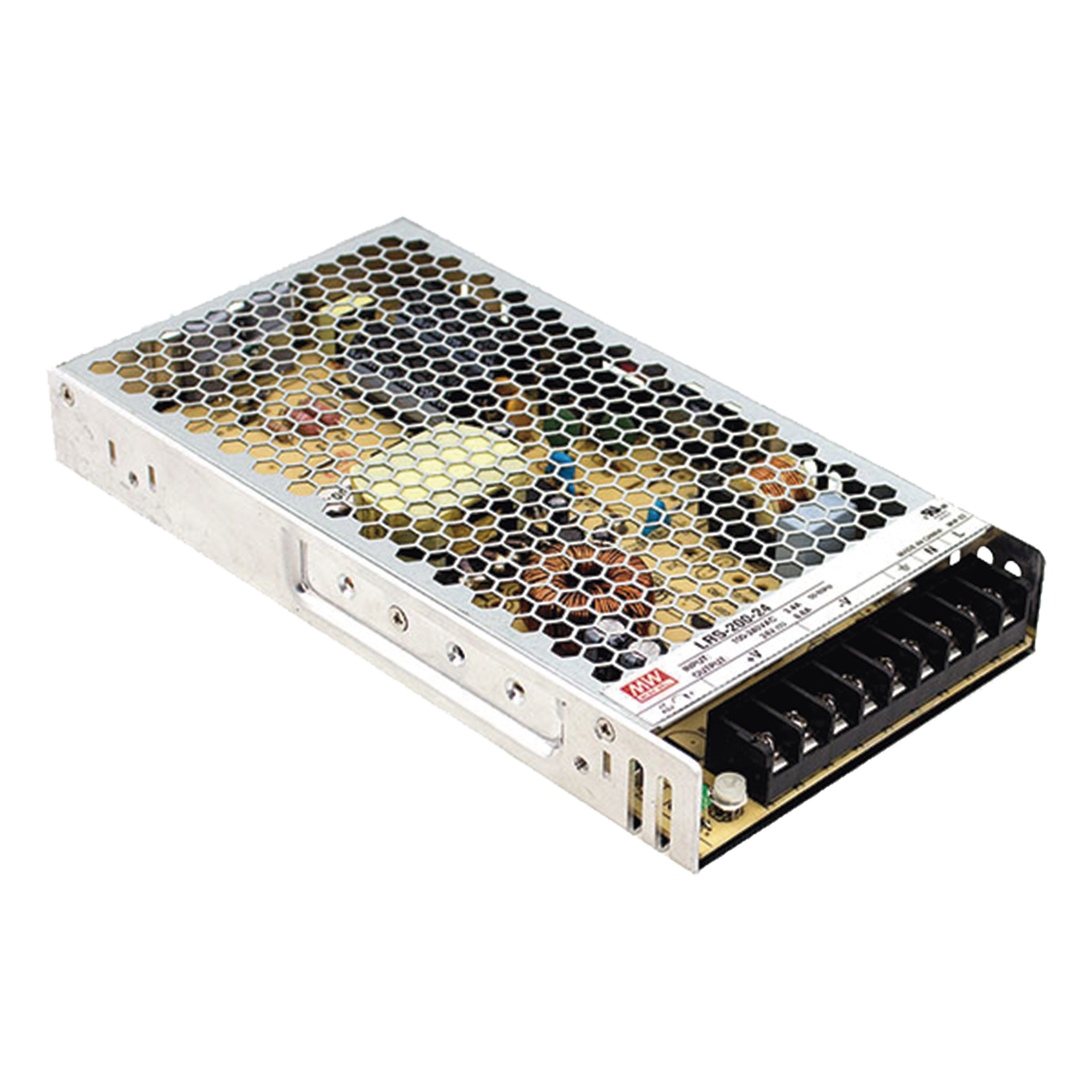 Fuente de poder conmutada / 200W / 5Vcc / 40A / Entrada: 90-132Vca o 180-264Vca seleccionable / Montaje en chasis — MEANWELL · SKU LRS2005