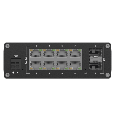 Switch Industrial Administrable L2, 8 puertos PoE 802.3af/at, Soporta Profinet