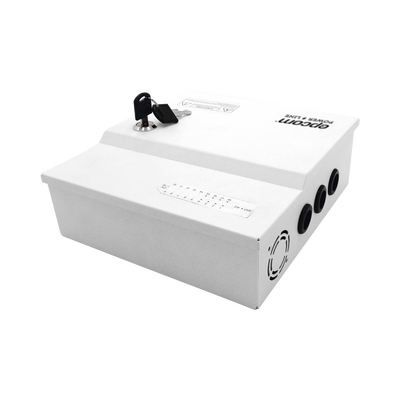 Fuente de Poder Profesional de 12 Vcc @ 20 A / Soporta 18 Cámaras / Capacidad de Batería de Respaldo (No Incluida) / Voltaje de Entrada de 96-264 Vca 