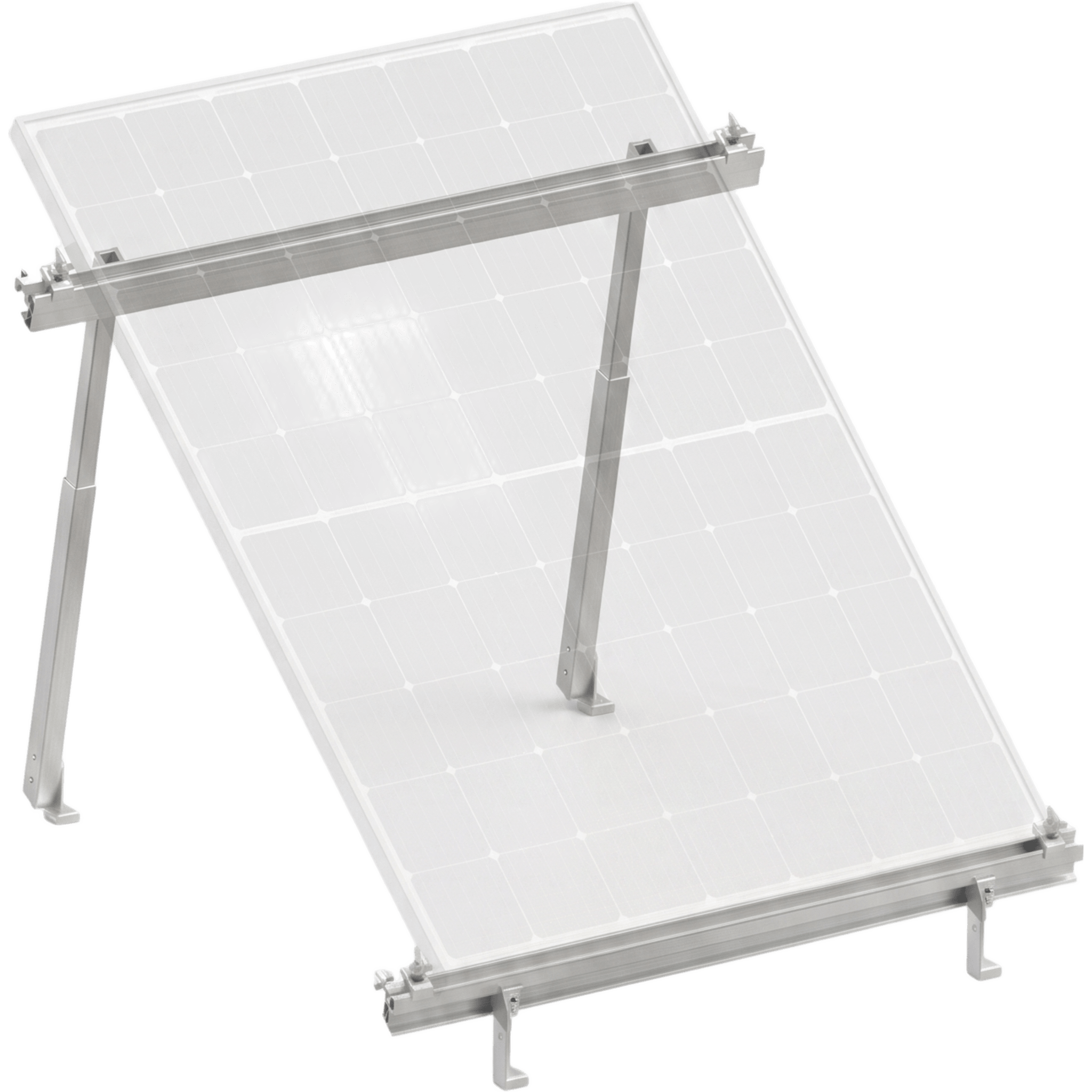 Montaje para Panel Solar, Riel "8" de 1400mm para Módulos con Espesor de 35mm, Velocidad de Viento Máx. 136km/h (20° a 45°)