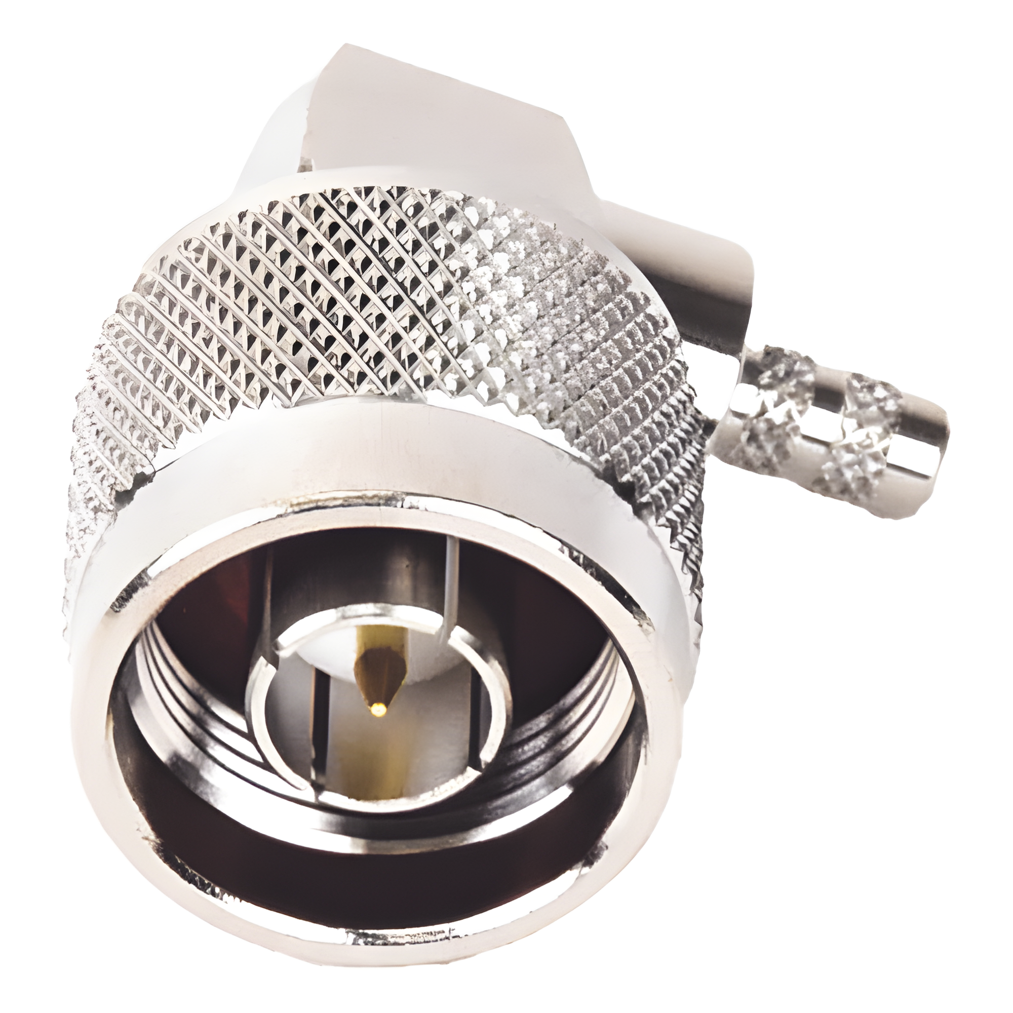 Conector N Macho en A/R de Anillo Plegable para Cables LP-195, LP-142, RG-58/U, RG-142/U, Niquel/ Oro/ Teflón. — RF INDUSTRIES,LTD · SKU RFN-1009-C-03