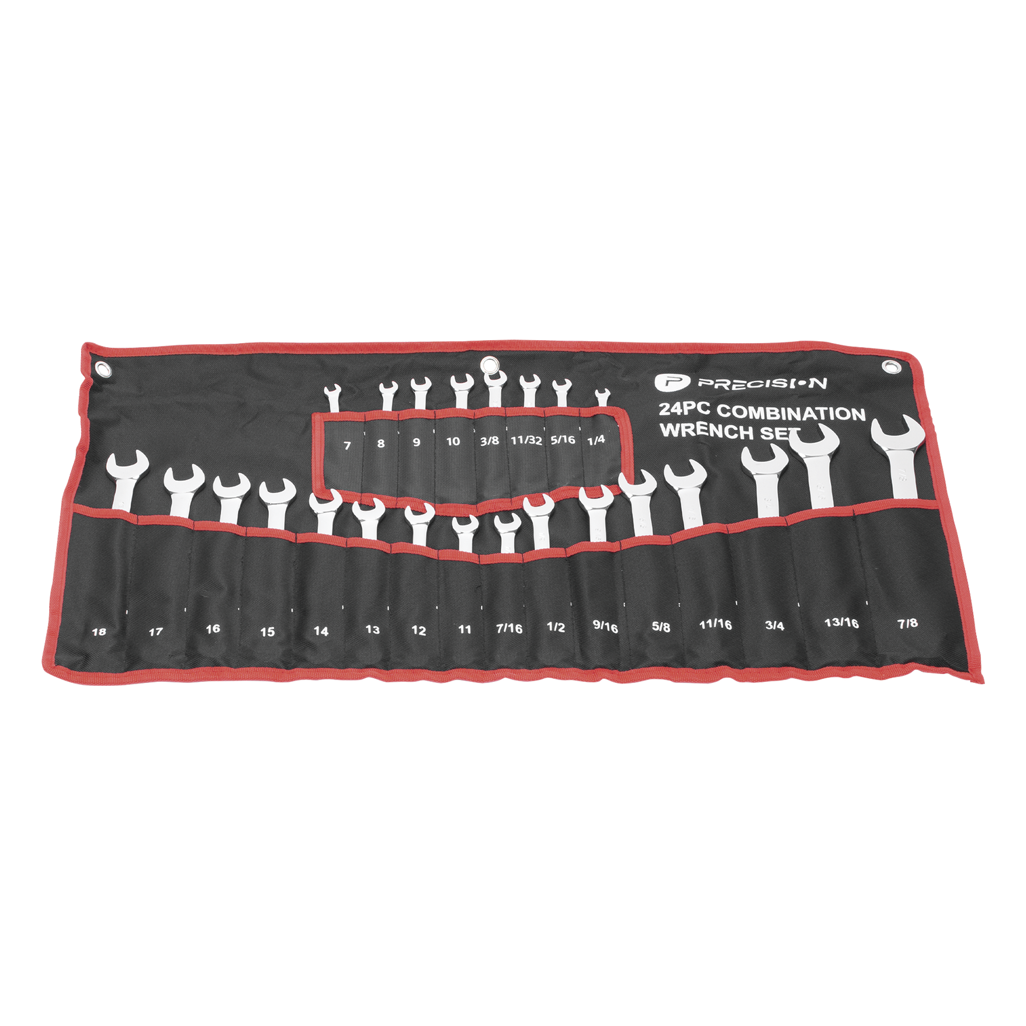 Juego de 24 Llaves Combinadas Métricas e Inglesas con Estuche. — PRECISION · SKU PST-H030-02