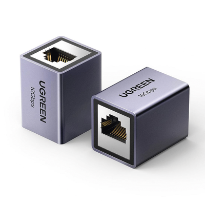 Acoplador STP (Extensor de Cable Ethernet RJ45) | 10Gbps | Blindado | Compatibilidad con Cat8 Cat7 Cat6 Cat5e | Hasta 100 Metros (328.08 Pies) | Aleación de Aluminio
