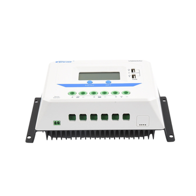 Controlador Solar PWM / 60A / 12/24V / Doble USB / Pantalla LCD / Tierra Positivo Común