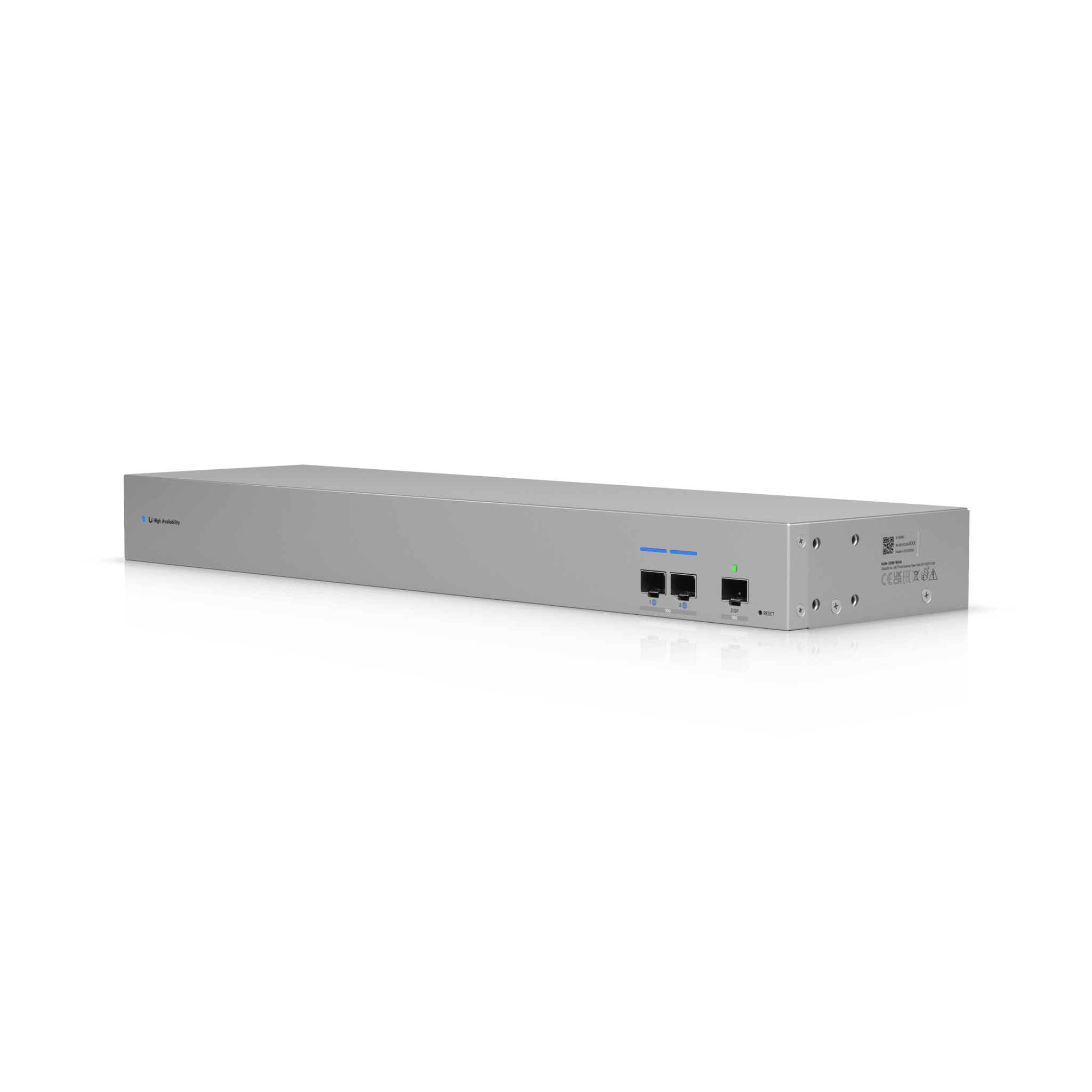 UniFi USW-WAN – Switch WAN Capa 2 con Uplinks SFP+ 10G, Puerto RJ45 GbE y Alimentación CA Redundante para Alta Disponibilidad con UniFi Gateways en Modo Shadow (Rack 1U)