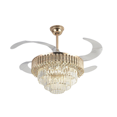 Ventilador de Techo con Luminario LED de 110 V CA 50/60 Hz / 88 W /4500 Lm / 6500 - 4 000 - 2 700 K /3 Tonos de Luz / 1075 mm / 6 Velocidades /No Dimeable.