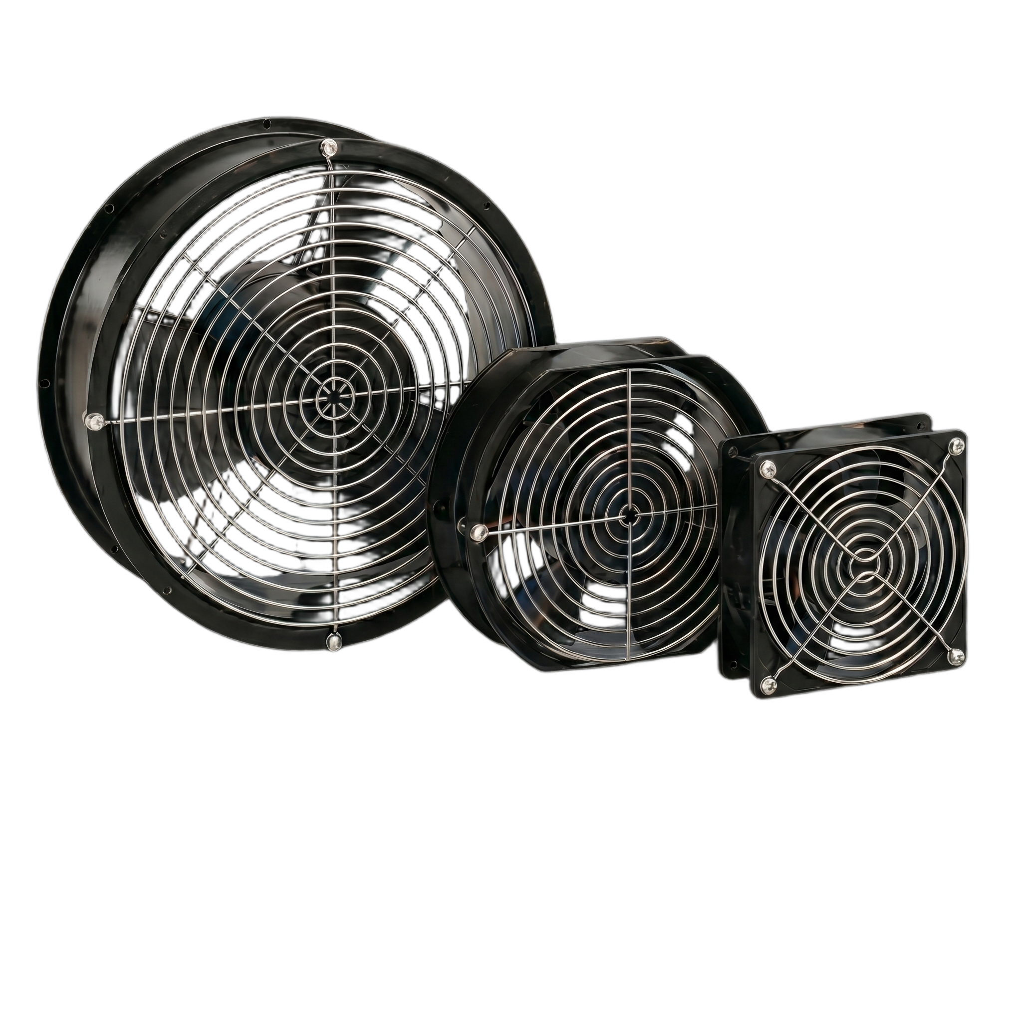 Ventilador Axial Compacto 6 Pulgadas / 115VAC / 102CFM / Silencioso / Acero Negro / 50,000 Horas Operación — HOFFMAN · SKU A6AXFNGQ