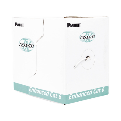 Bobina de Cable UTP 305 Metros (1000 Pies) de Cobre, TX6000™ PanNet, Reelex, Gris, Categoría 6 Mejorado (23 AWG), PVC (CMR, Riser), de 4 Pares
