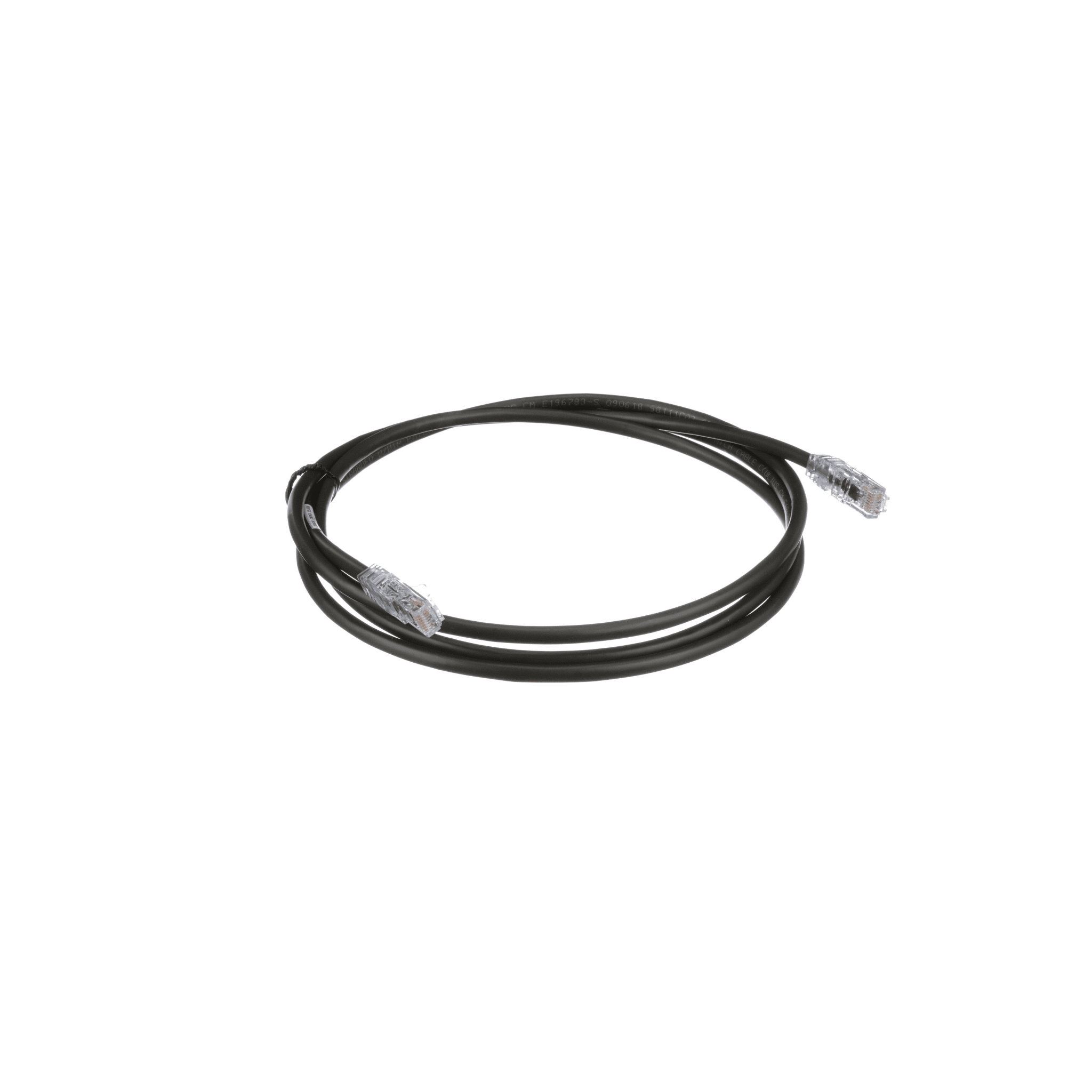 Cable de Parcheo UTP, Cat6A, 24 AWG, CM, Color Negro, 15.24 Metros (50 Pies)