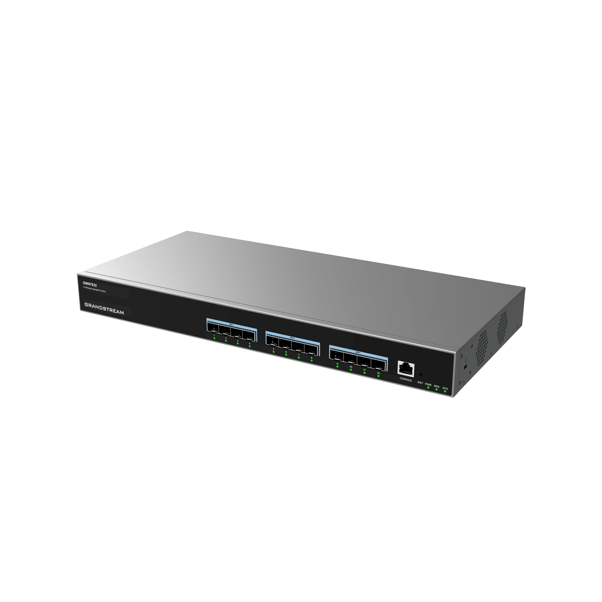 Switch de Agregación Capa 3 / 12 Puertos 10Gigabit SFP+ / QoS Integrada / Soporte IPv6 e IPv4 / Seguridad Avanzada / Stacking /