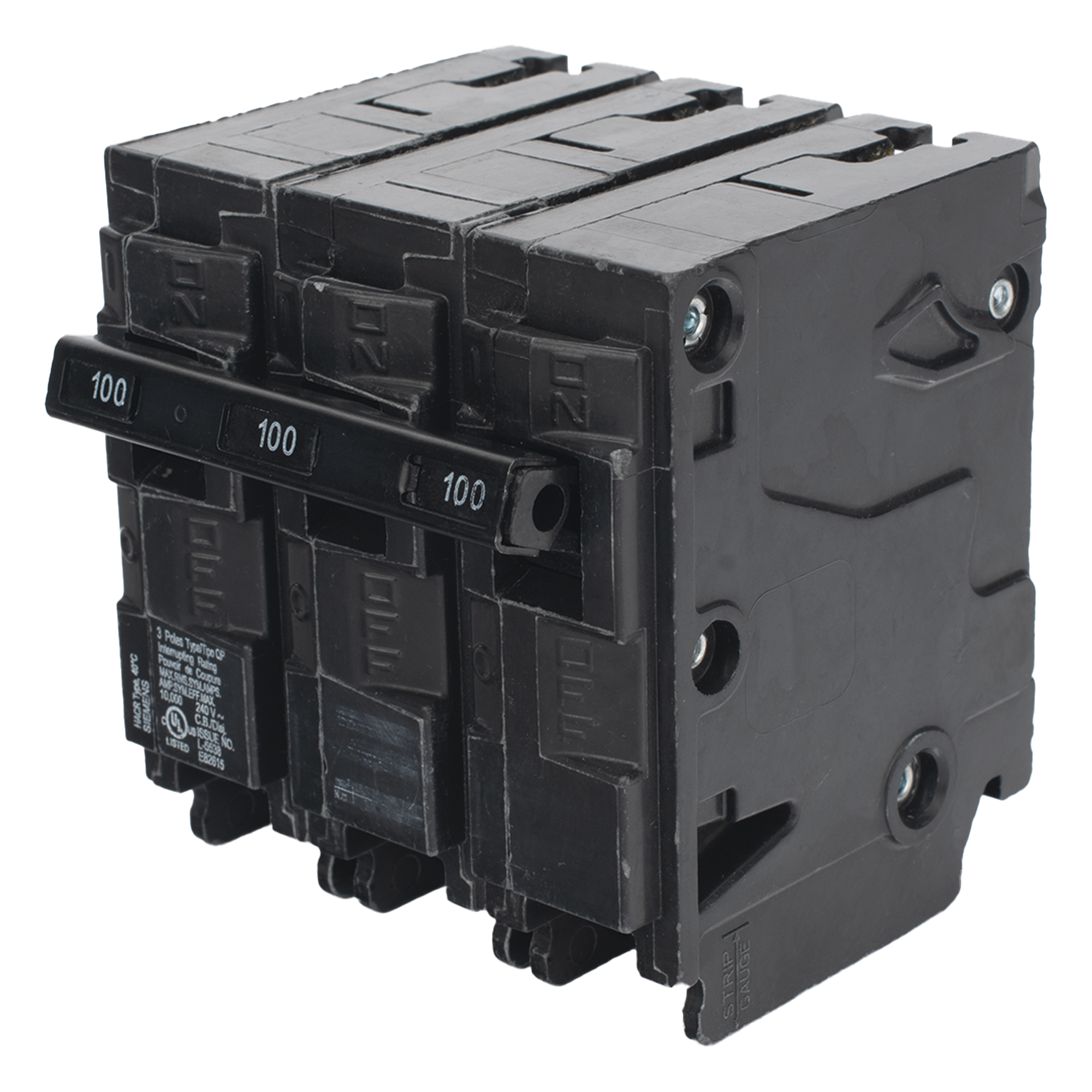 Interruptor automático enchufable tipo QP 3 polos, 100 amp. — SIEMENS · SKU Q3100