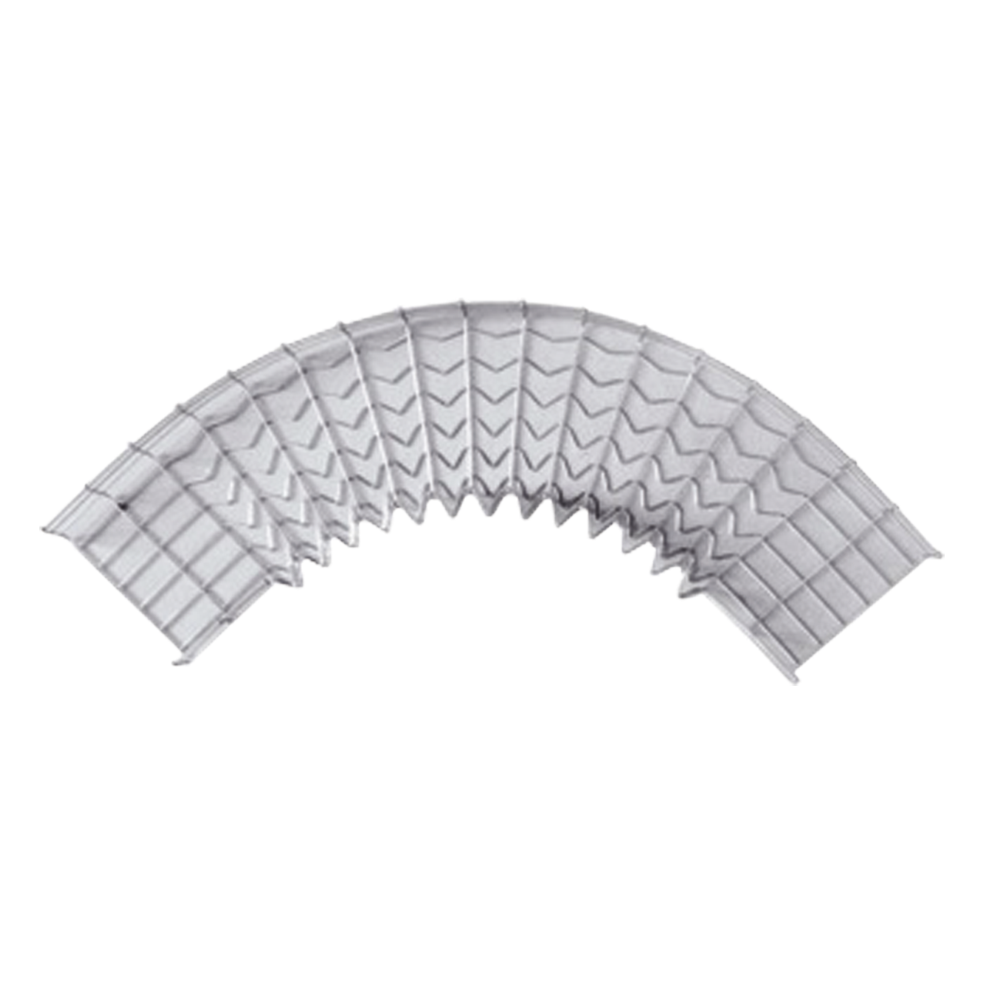 Curva Pre-Fabricada Horizontal de 90° con medidas de 54 mm de Peralte y 200 mm Ancho (54/200 mm) — CHAROFIL · SKU CH-C90-54/200EZ