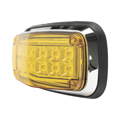 Luz de advertencia 8 X 4", Color Ámbar, IP67, SAE, Ideal para Ambulancias