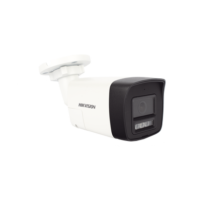 [Audio Bidireccional + Dual Light + ColorVu] Bala TURBOHD 3K (5 Megapixel) / Lente 2.8 mm Angulo de vision 112° / 30 mts IR EXIR + 20 mts Luz Blanca / Micrófono y Bocina Integrado / Exterior IP67 / Metal / dWDR