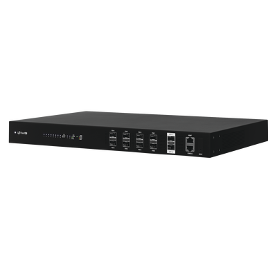 UFiber GPON OLT, Terminal de línea óptica hasta 1024 ONUs concurrentes, con 8 puertos SFP GPON + 2 puertos SFP+ 10 G — UBIQUITI · SKU UF-OLT